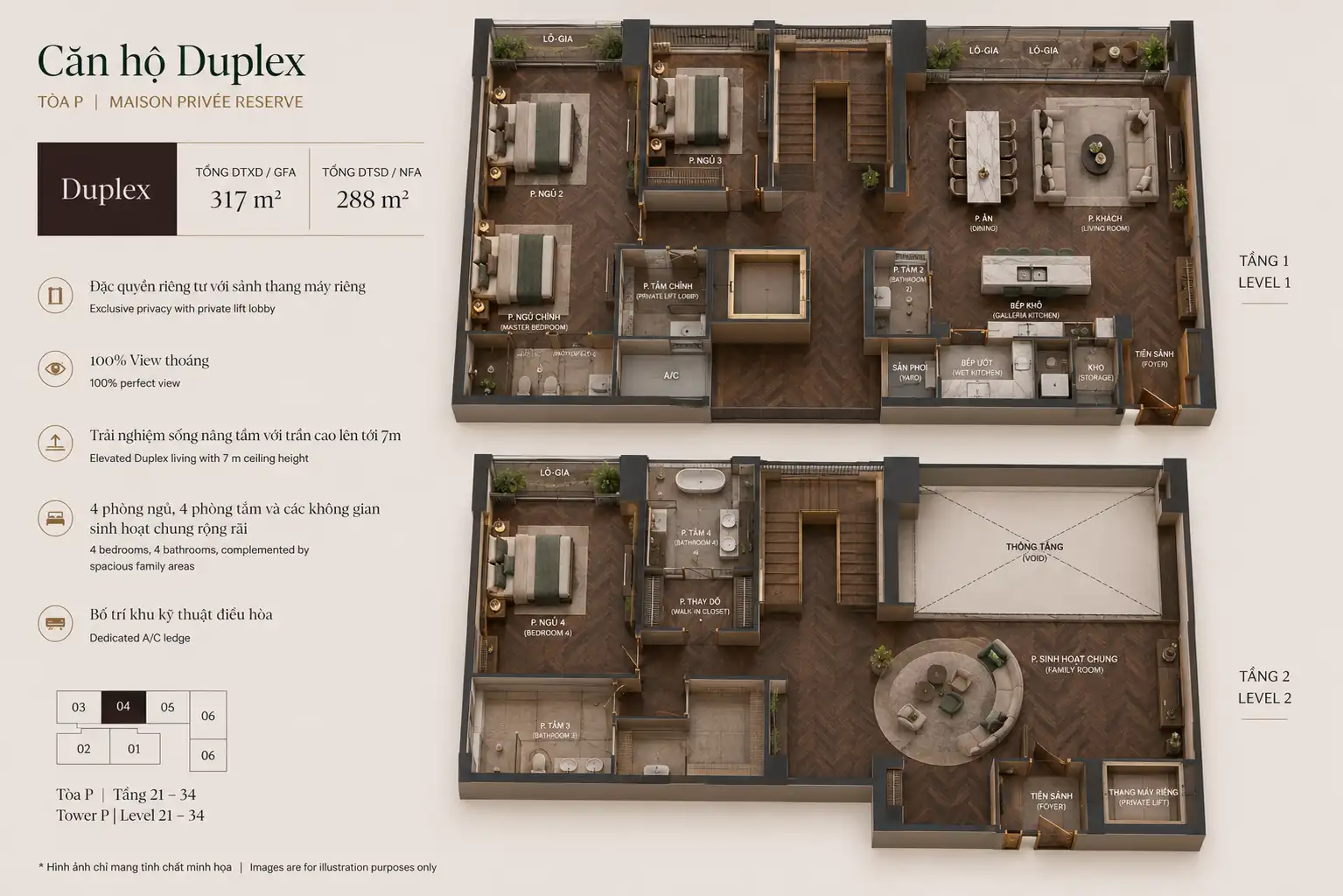 Thiết kế không gian căn hộ Duplex Maison Privée