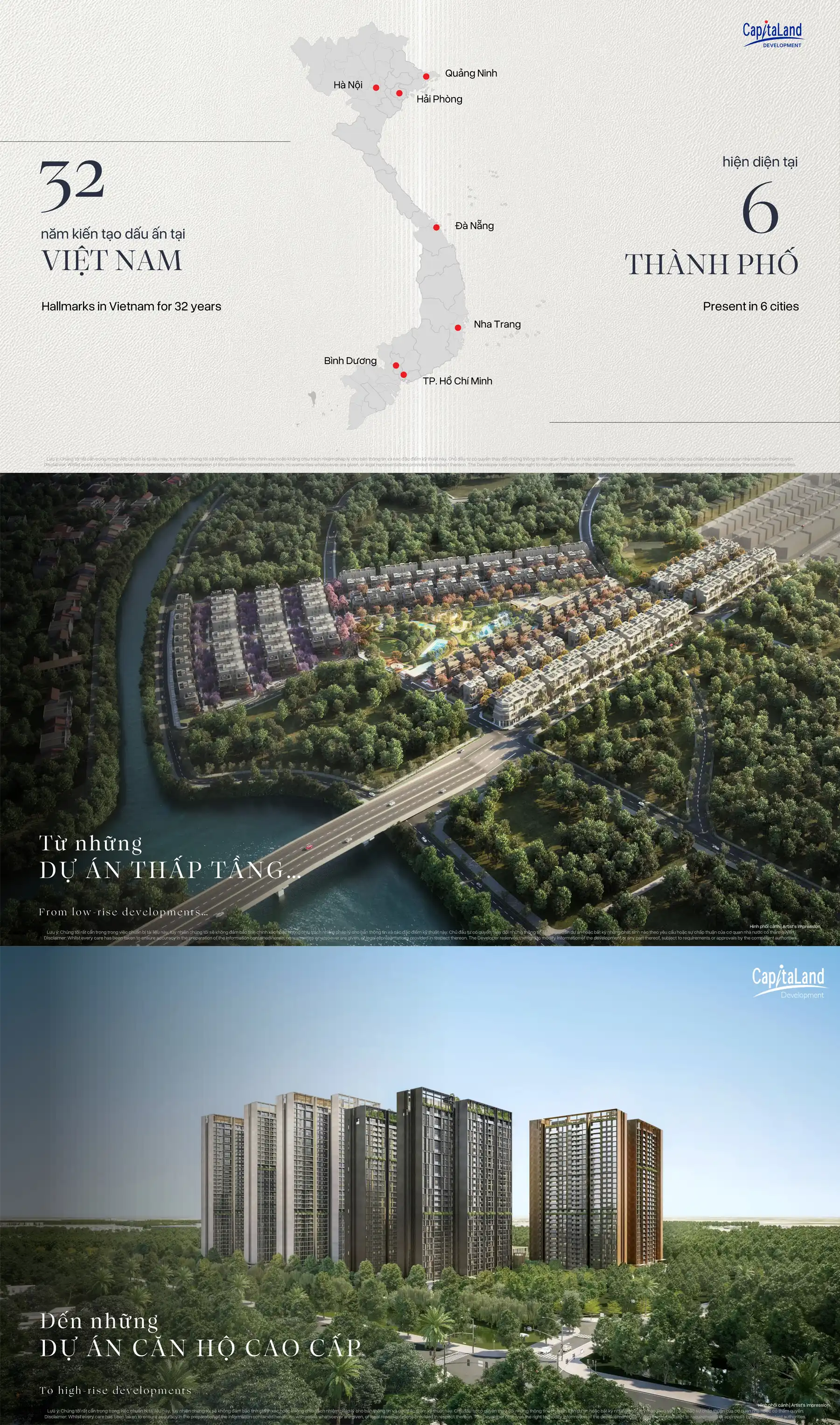 Danh mục các dự án bất động sản tiêu biểu của CapitaLand tại Việt Nam