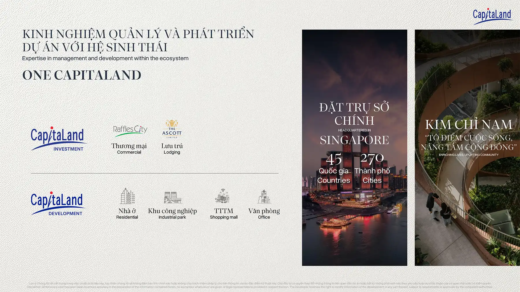 Thương hiệu phát triển bất động sản CapitaLand Development tại dự án Maison Privée