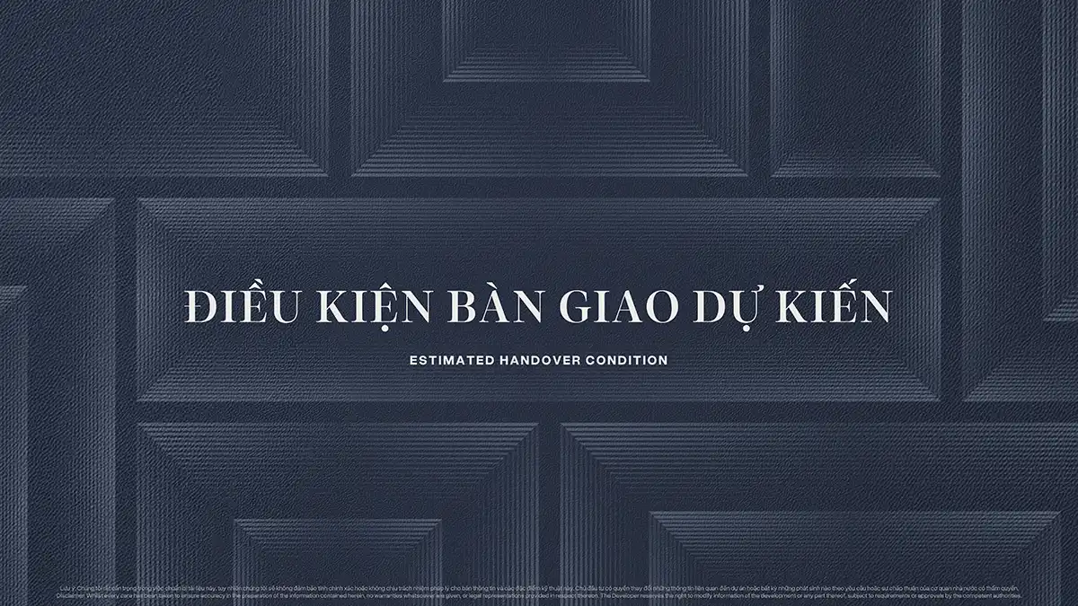 Hình ảnh tài liệu tiêu chuẩn bàn giao dự kiến dự án Maison Privée