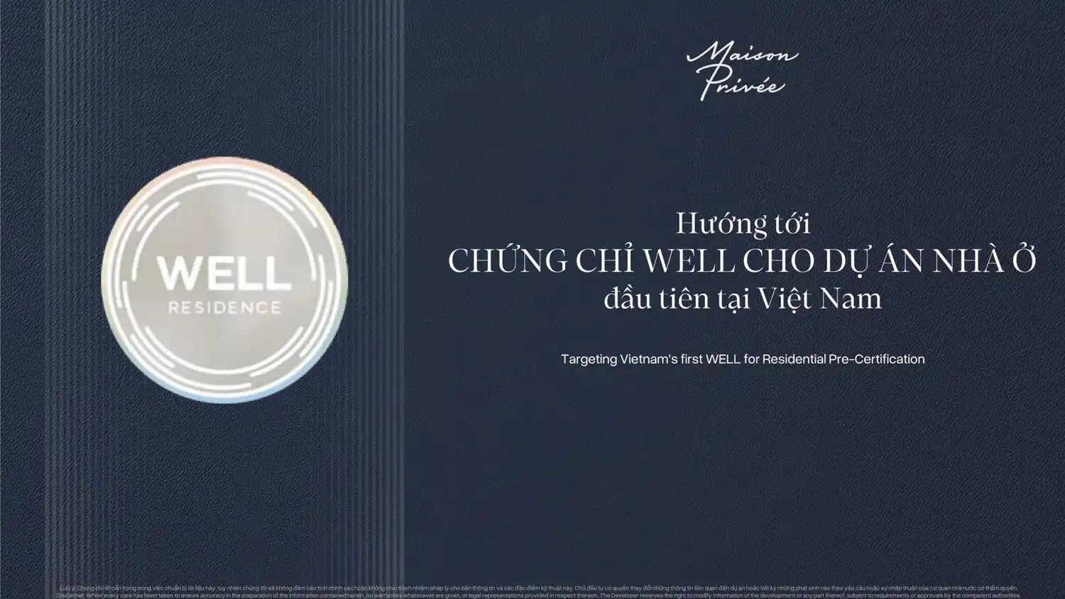 Maison Privée đang hướng tới WELL for Residential Pre-Certification