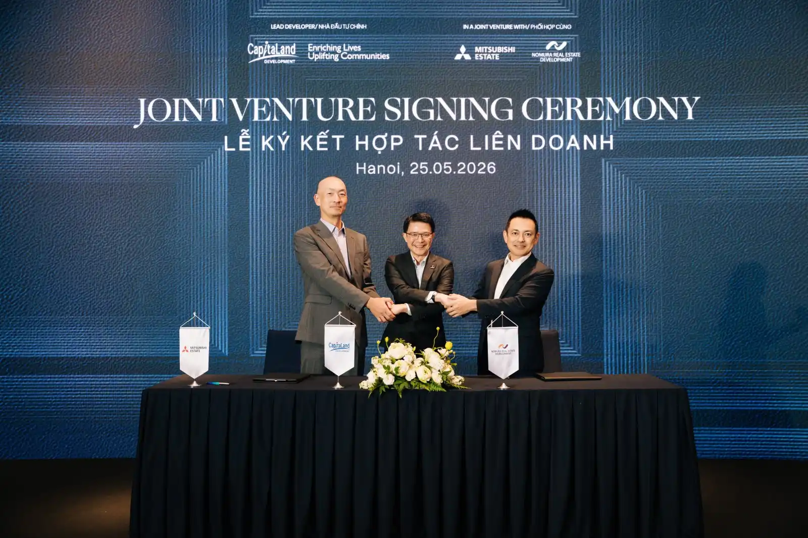 Lễ hợp tác giữa CapitaLand Development, Mitsubishi Estate và Nomura Real Estate