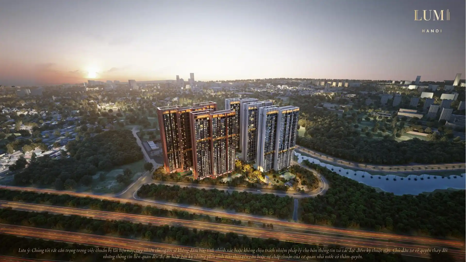 Phối cảnh tổng thể dự án căn hộ cao cấp Lumi Hanoi Tây Hà Nội